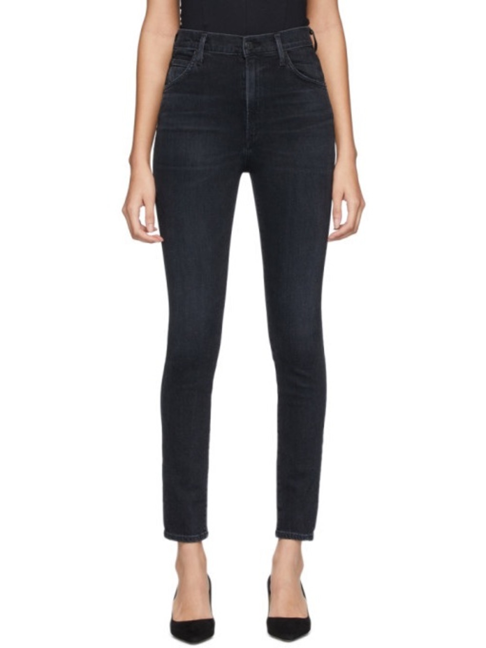 Citizens Of Humanity| ‘Chrissy’ Black High-Rise Denim Skinny Ankle Jeans Sz 29